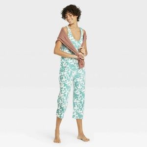 Colsie Fleece Lounge Tie Dye Aqua Jumpsuit